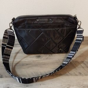 Lug Flare shoulder crossbody bag black